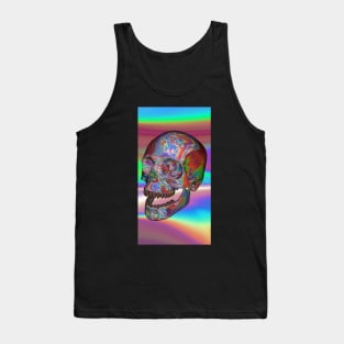 Aesthetic Rainbow Crystal Skull ∆∆∆∆ Graphic Design/Illustration Tank Top